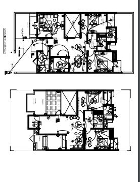 Electrical and plumbing drawings of residential building